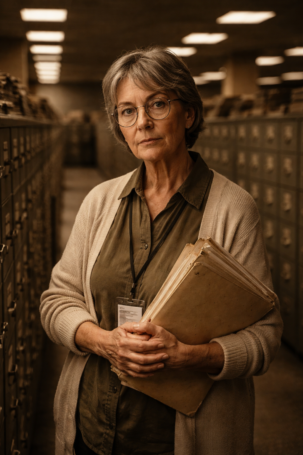 The librarian — she doesn't search the room, she remembers it